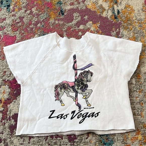 Vintage 1980s Las Vegas Tourism Carousel Unicorn 80s Sweatshirt - Picture 1 of 8
